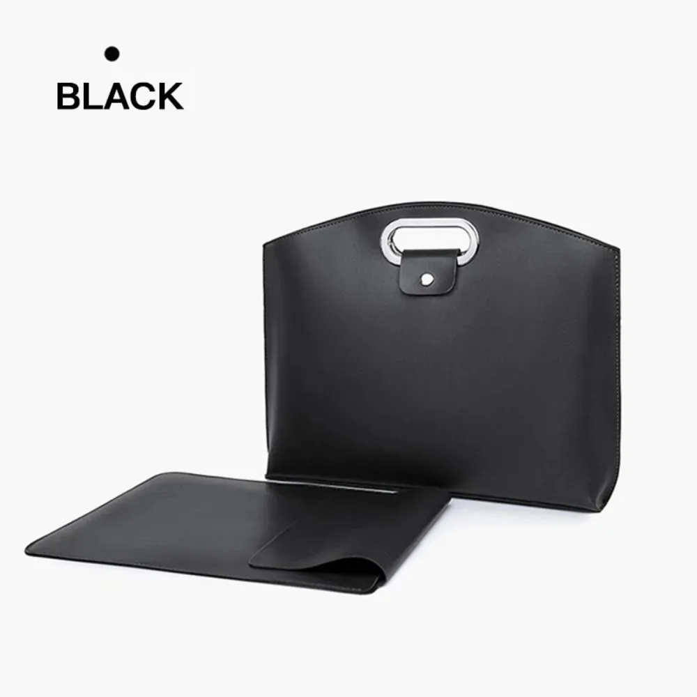 sac fourre-tout décontracté en pu pour documents de bureau, grande capacité, sacoche pour ordinateur portable, sac de classement, sac à main, couleur unie, pour filles