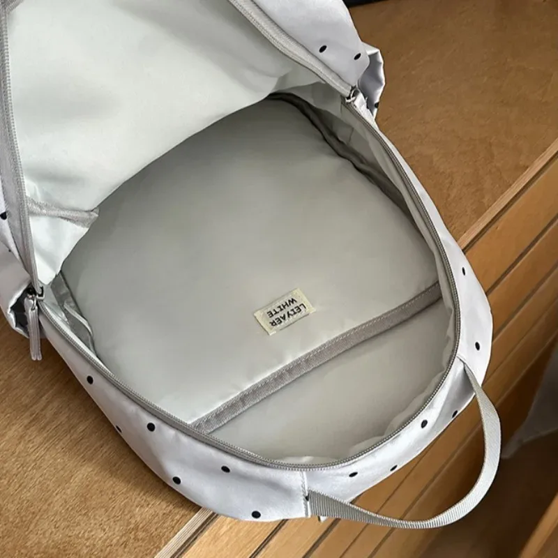 sac à dos coréen mignon à pois, sac à dos de mode pour trajets quotidiens, sac à dos kawaii y2k pour filles, sac de voyage portable pour l'extérieur, sac d'école pour étudiants
