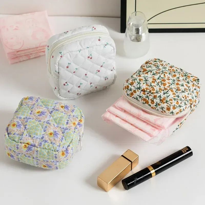 pochette de rangement pour serviettes hygiéniques, pochette menstruelle féminine, sac de rangement portable pour tampons, mini pochette de rangement pour maquillage et rouge à lèvres
