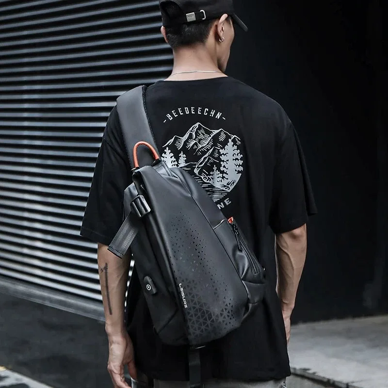 sacs à bandoulière imperméables pour hommes, sacs de poitrine en nylon pour moto, voyage décontracté, grande capacité, sac initié, homme, affaires, mode