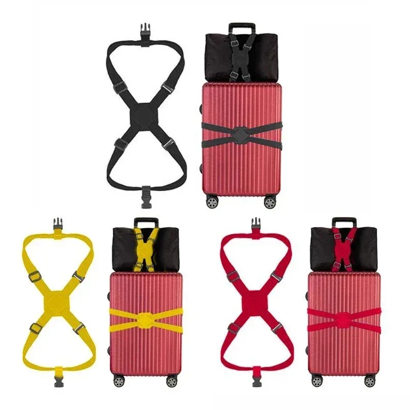 harnais voyage sangle ajustable boucle centrale nylon jaune accessoires fixation sac valise travail pratique sécurité transport