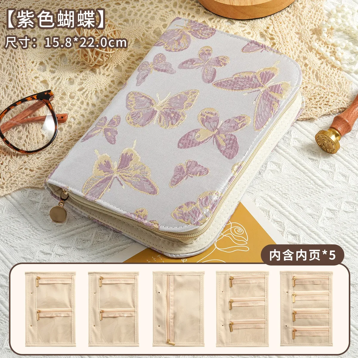 coffret de rangement à bijoux en velours haut de gamme avec fermeture éclair, sac de rangement portable anti-oxydation pour bijoux en or et argent, style cuir de luxe