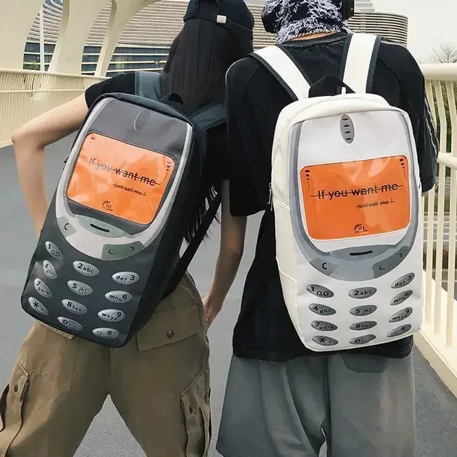 sac à dos en nylon résistant aux éclaboussures pour téléphone portable, grande capacité, design unisexe, style de rue, nouvelle mode