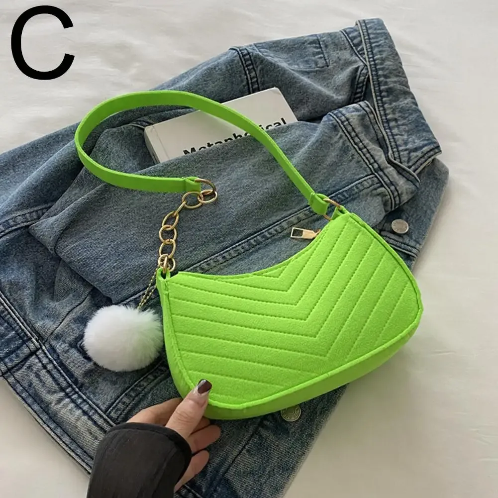 mini sacs à bandoulière en feutre pour femmes, design avancé, sacs à main sous les bras, mini sac de selle