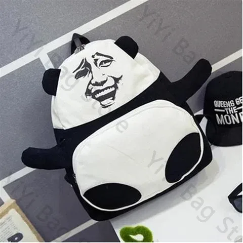 mode drôle panda modèle sac à dos streetwear populaire originalité cartable hommes femmes décontracté grande capacité ordinateur sac à dos
