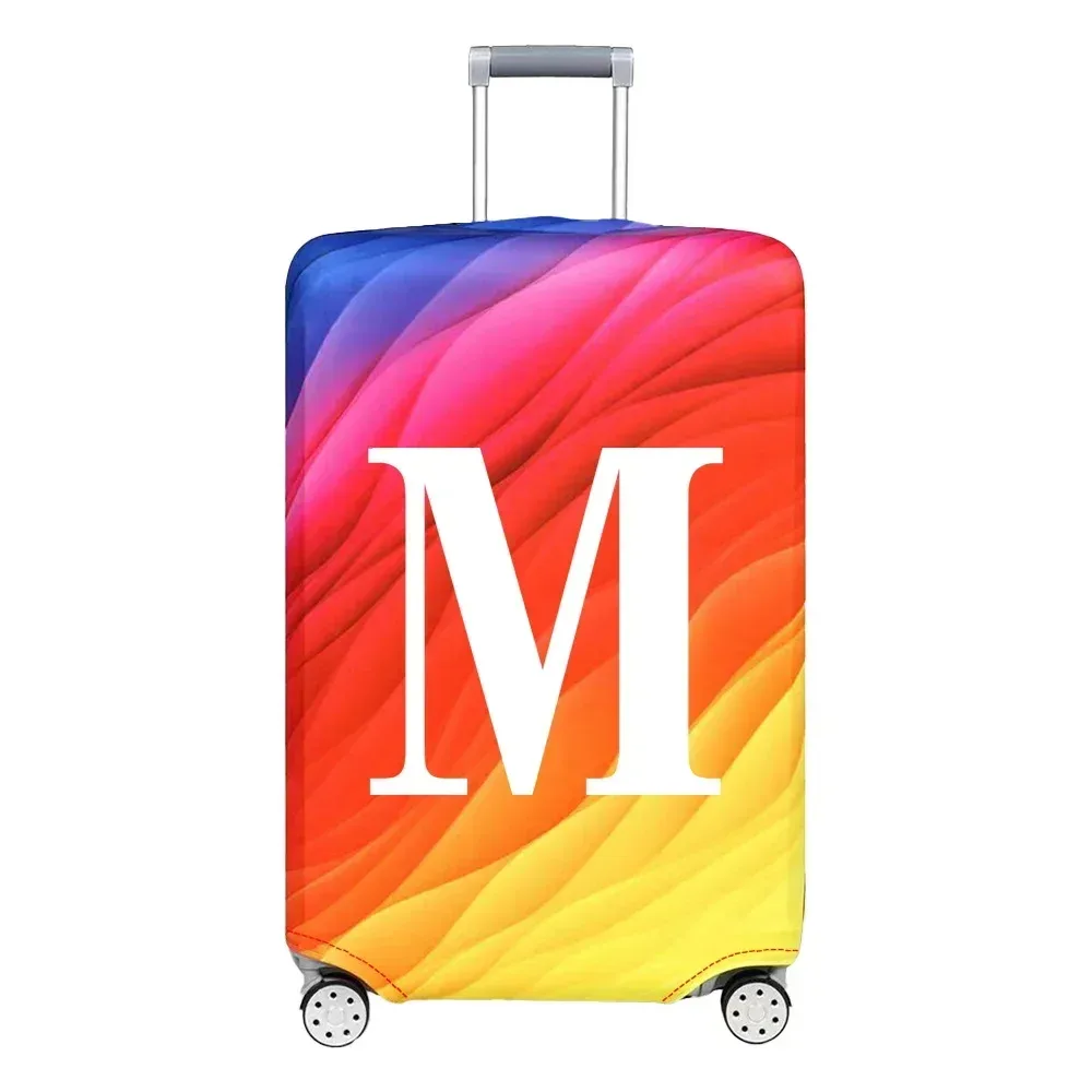 housse de protection pour compartiment à bagages, série de lettres blanches, tissu résistant, housse anti-poussière pour valises de voyage de 18 à 32 pouces