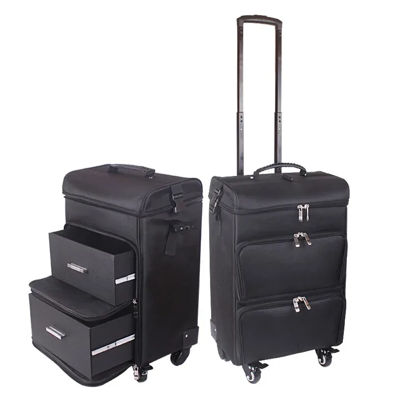nouvelle valise à roulettes multifonctionnelle pour cosmétiques, sac de voyage sur roulettes, trousse à outils pour maquillage et ongles pour femmes, valise pour salons de beauté et de tatouage