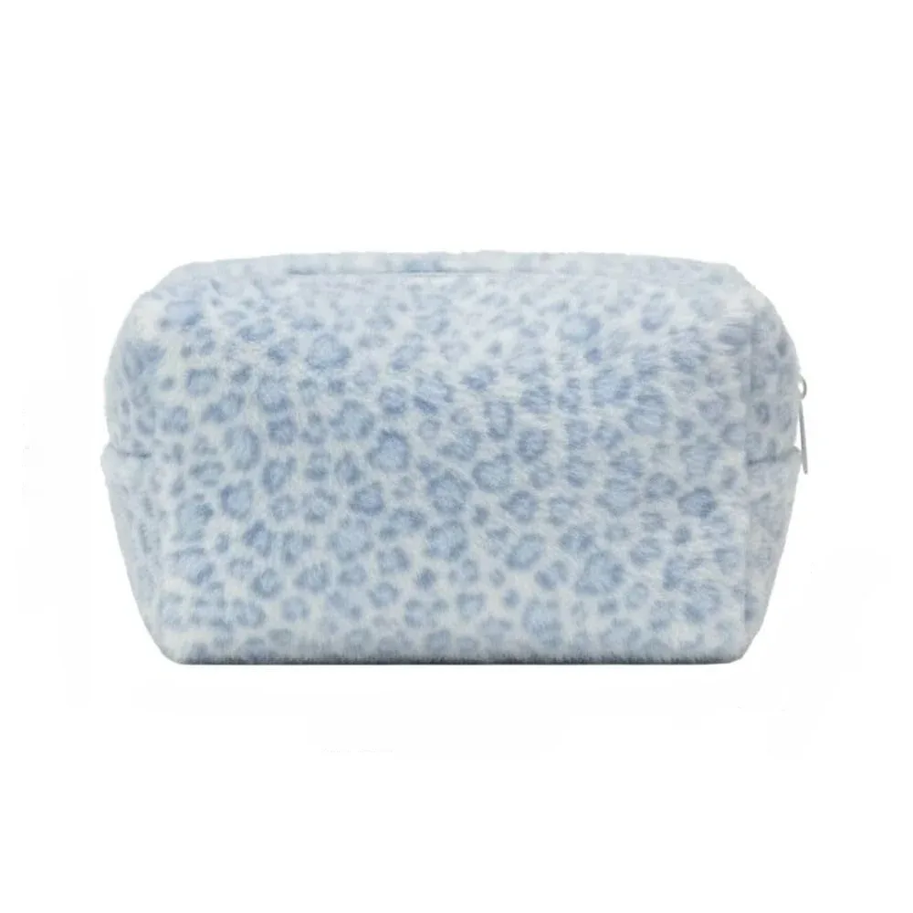 organisateur de toilette de voyage grande capacité, trousse de maquillage portable à imprimé léopard pour femmes, pochette de rangement durable