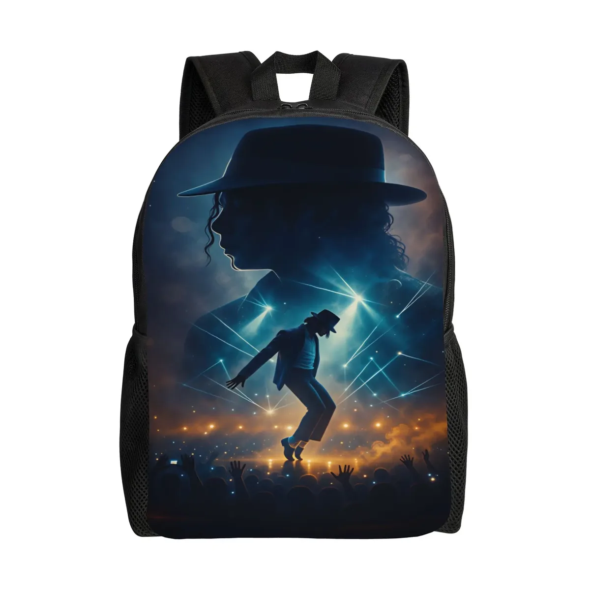 michael mj sac à dos unisexe respirant en polyester, sacs d'école amusants, sac à dos de voyage design