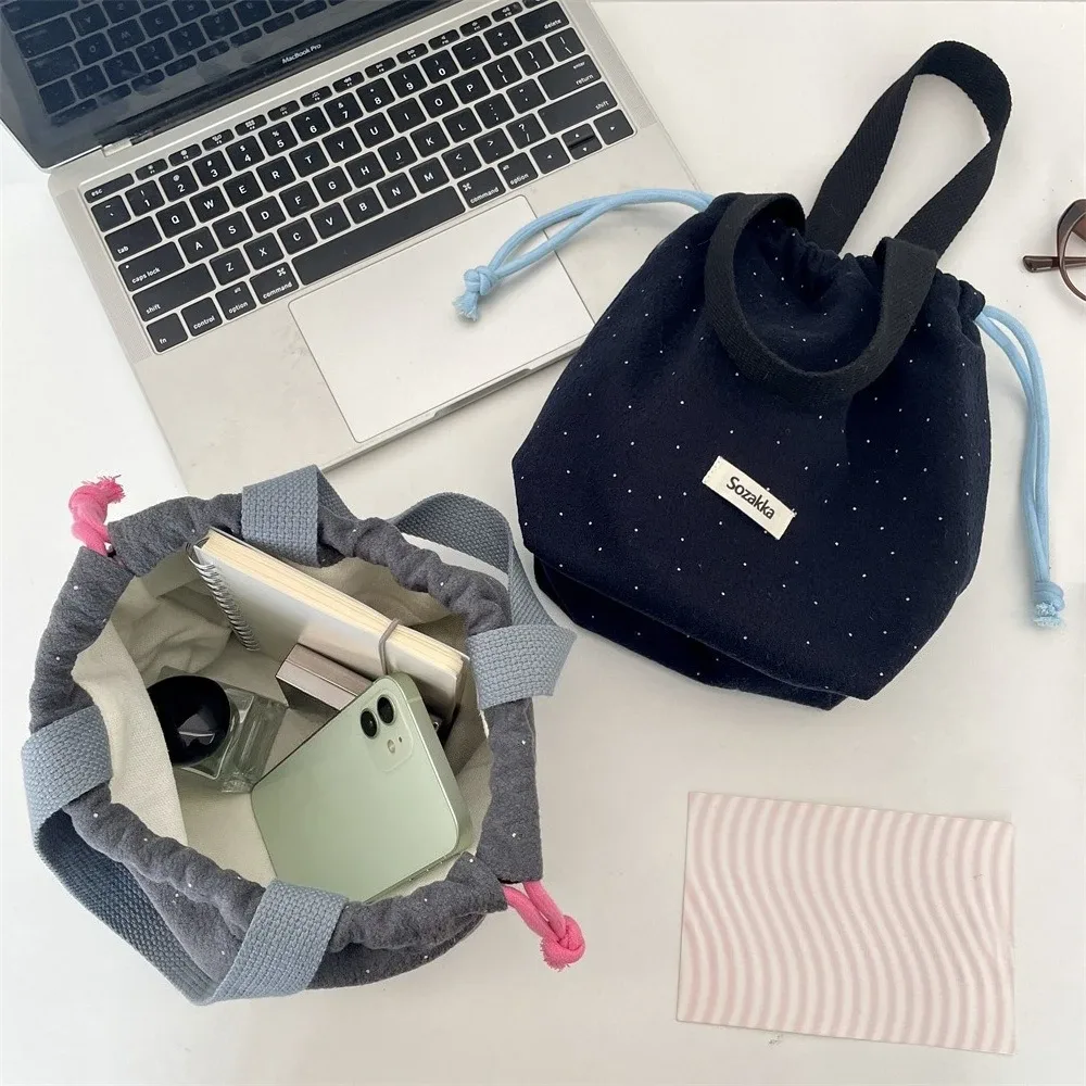 sac à cosmétiques à cordon de serrage pour femmes, rangement de voyage, sac de maquillage, organisateur, pochette de maquillage portable, trousse de toilette et de beauté