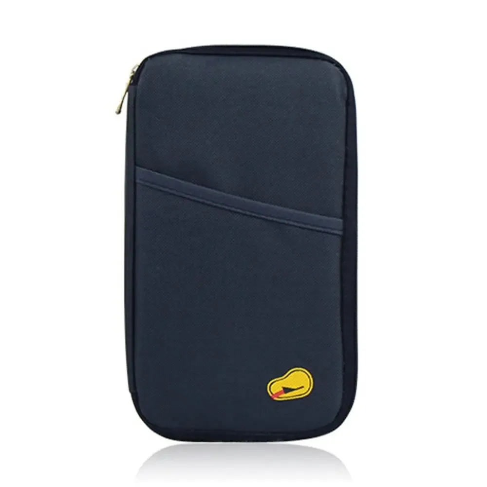 sac portefeuille de voyage à fermeture éclair, organisateur de passeport, porte-documents, porte-billets