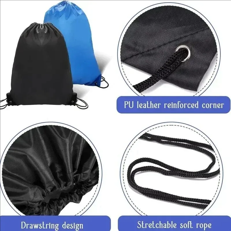 sac à dos léger à cordon de serrage, sac portable à cordon, parfait pour la salle de sport, la plage, les voyages, l'école, les activités sportives et les activités quotidiennes