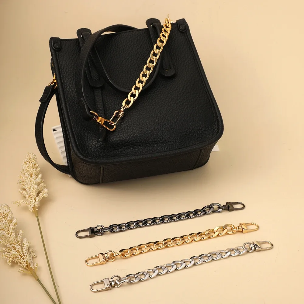 20 cm sac chaîne accessoire or sac à bandoulière chaîne d'extension sac en métal chaîne sangle sac à bandoulière pièces ceinture chaîne sacs or noir
