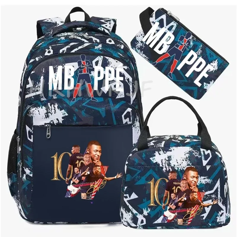 sac à dos pour ordinateur portable m-mbappes, pour femmes et hommes, sacs à dos décontractés pour le sport et le football, sac à dos oxford pour femmes, sac d'école pour hommes, sac de voyage, mochilas 3 pièces