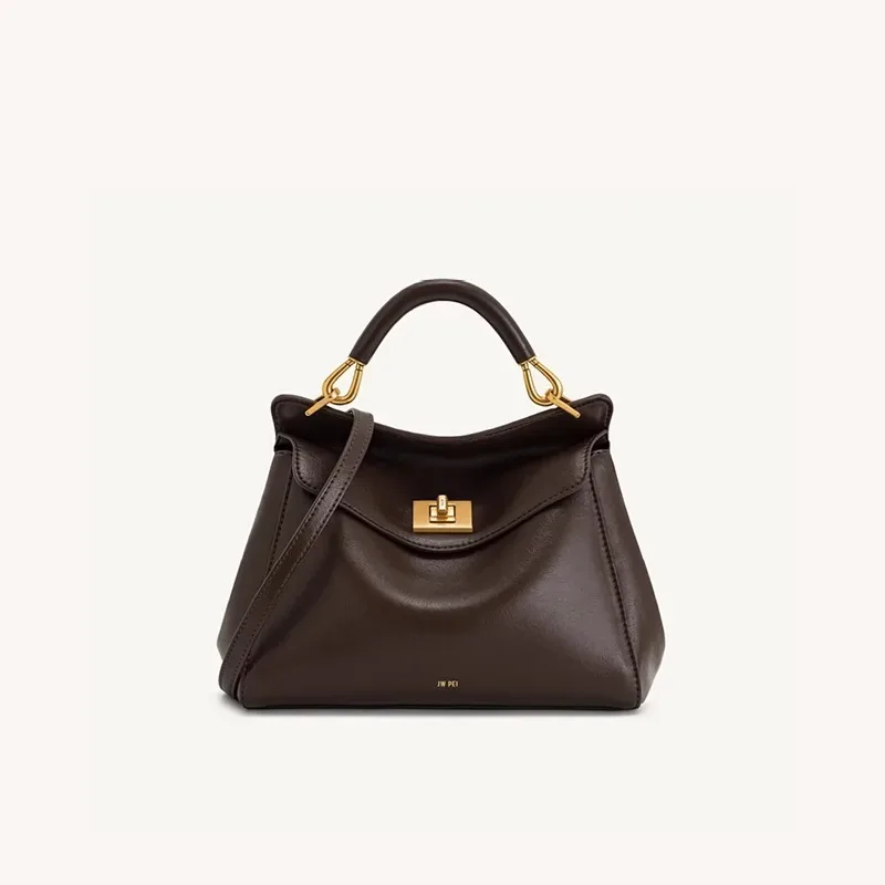 sac lock bag jw pei, sac à bandoulière en cuir véritable tendance, lucia lock bag, sac à main polyvalent haut de gamme