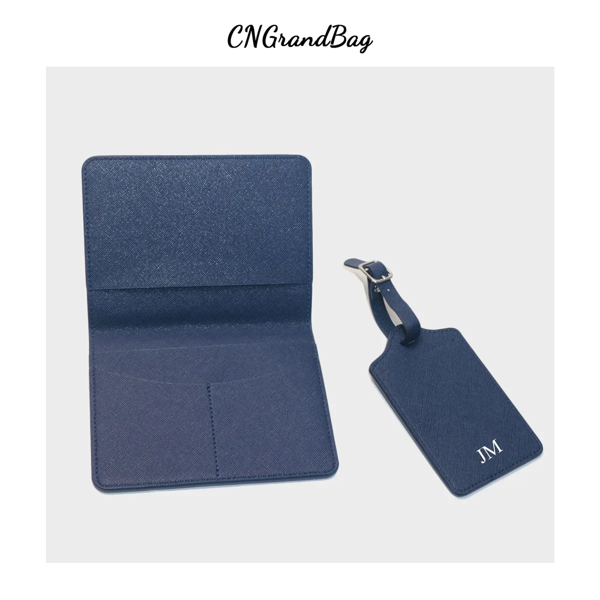 portedocuments étiquettes bagages personnalisables initiales dorées texture douce organisation documents identification bagages cuir véritable saffiano pu voyage accessoires