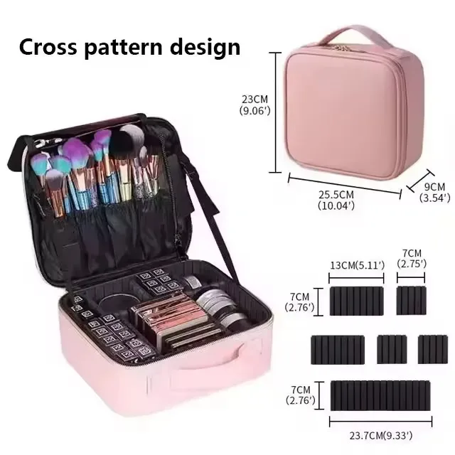 nouvelle trousse de maquillage pour femmes, étanche, pour voyage, rangement de pinceaux de beauté, outils de broderie, étui cosmétique professionnel, boîte de maquillage