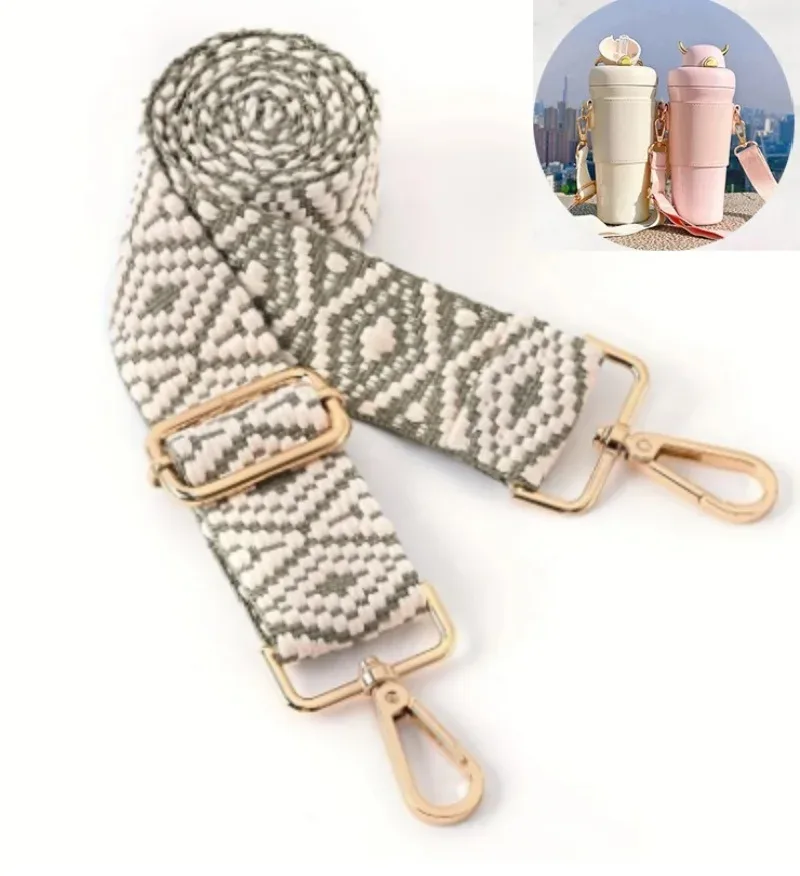 sangle de style bohème bsg, large et réglable, pour sac fourre-tout, sangle de guitare, bandoulière portable, multifonction, compatible avec tous les sacs à main