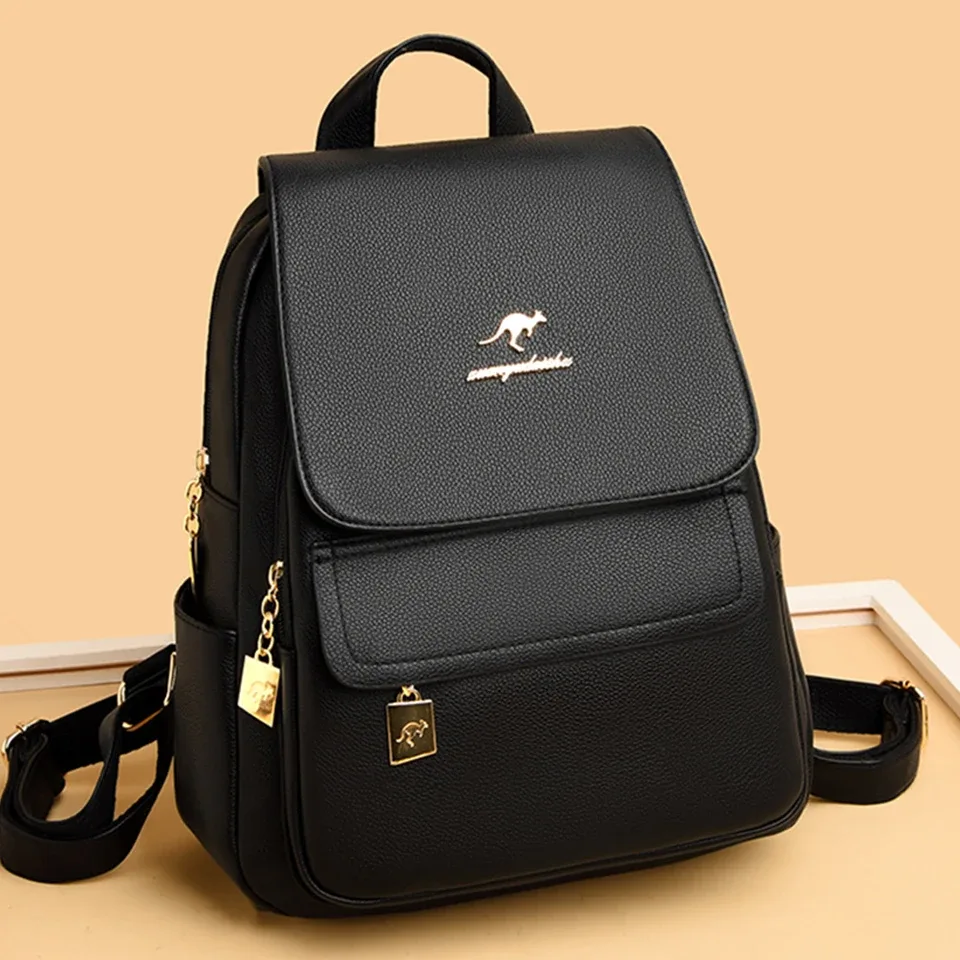 sac à dos en cuir de grande capacité pour femme, sac à dos de voyage pour adolescentes, sacs initiés à l'école, designer, haute qualité