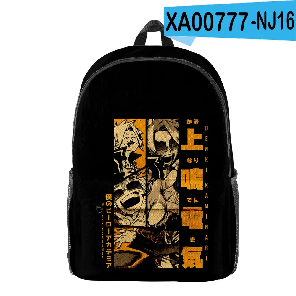 luxe populaire denki kaminari élève bookbag cahier sacs à dos impression 3d oxford imperméable garçons/filles voyage sacs à dos