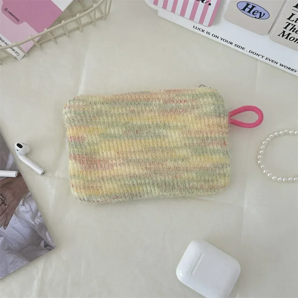 coeur imprimé mignon petit rouge à lèvres sac cosmétique voyage maquillage organisateur toilette sac de rangement pochette porte-carte sac à main sacs