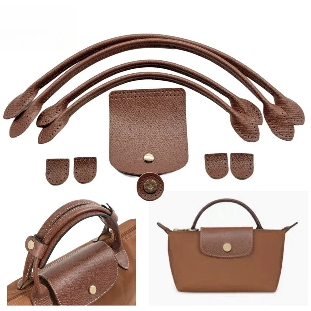 Poignée de sac à main en cuir végétalien, sangle de fond de sac style dumpling, fournitures de fabrication de sacs fourre-tout DIY, quincaillerie de remplacement pour artisans femmes