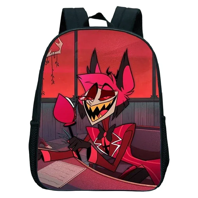 sacs à dos anime hazbin tendance, sacs de maternelle imperméables pour filles et garçons, cartable d'école anime hotel, petit sac à dos pour enfants, mochila