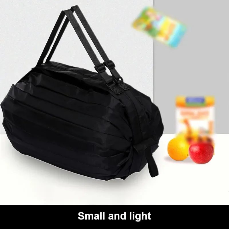 grand sac de courses pliable réutilisable, sac écologique pour l'épicerie, sacs de rangement pour jouets de plage, sac à bandoulière avec imprimé chat et citron, pochette fourre-tout