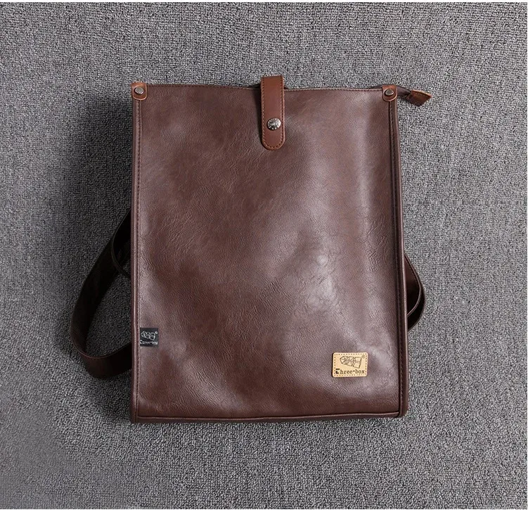 sacs en cuir pour ordinateur portable pour hommes, sacs à dos d'affaires, sac de voyage rétro masculin, sacs d'école à la mode