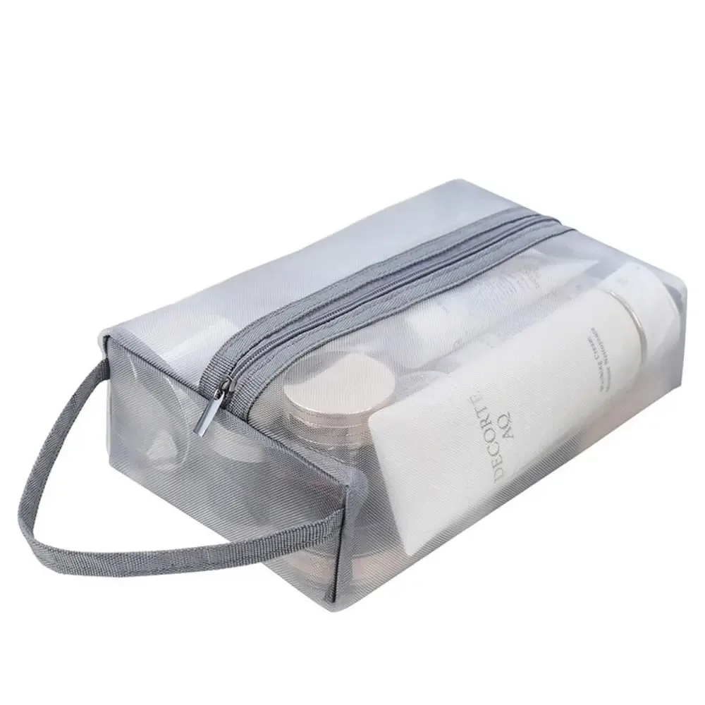 trousse de toilette en maille, sac de lavage de voyage, sac de maquillage à fermeture éclair de grande capacité, sac de rangement de soins de la peau, sac de cosmétiques pour femmes, sac de rangement coréen