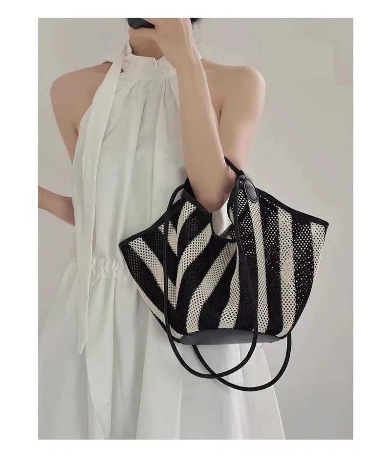 highreal-sac à bandoulière style bohème pour femmes, sacoche tissée à la main, pour loisirs vacances plage