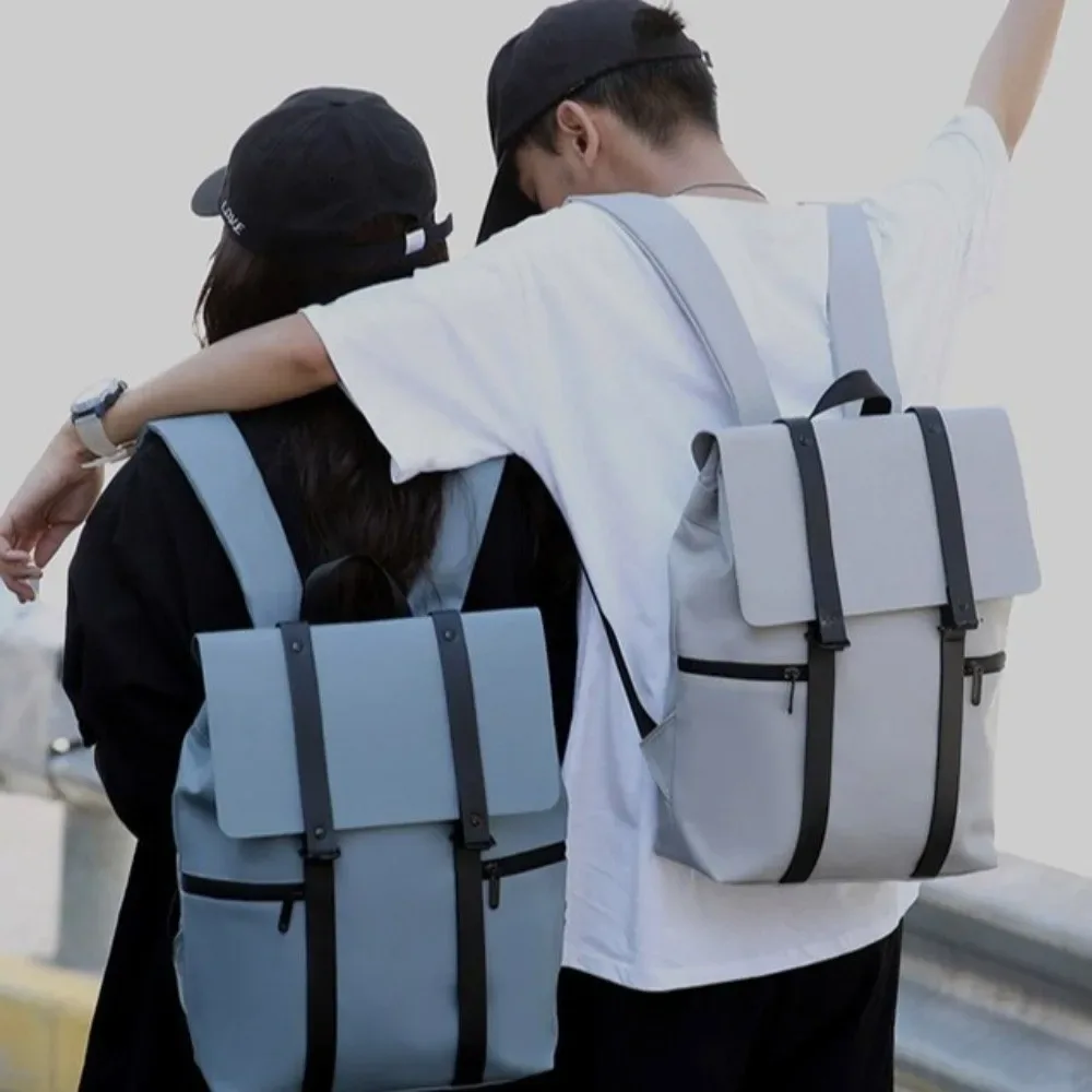 sacs d'école imperméables, sacs à dos pour ordinateur portable de couleur unie, sacs à dos de voyage à grande capacité avec bandoulière réglable