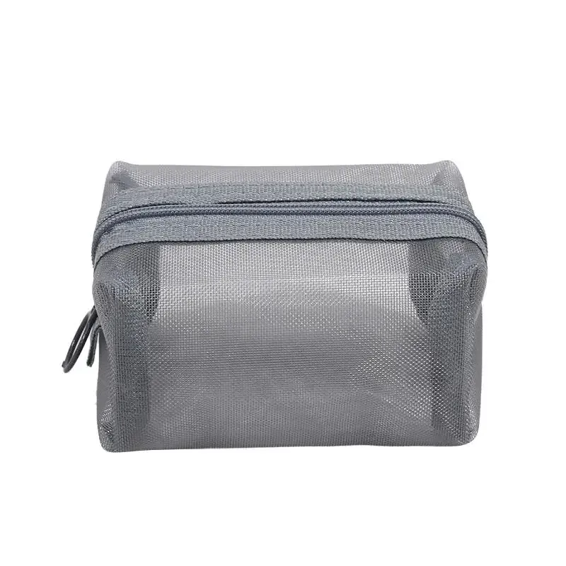 mini sacs cosmétiques en nylon transparent, jolies petites trousses de maquillage pour femmes, pochettes pour rouge à lèvres, organiseur pour câbles, clés, écouteurs