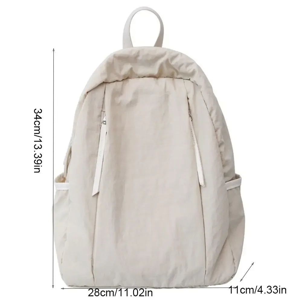 sac à dos de voyage uni et tendance, multi-poches, léger, en nylon, grande capacité, polyvalent, sac d'école pour étudiants, pour hommes