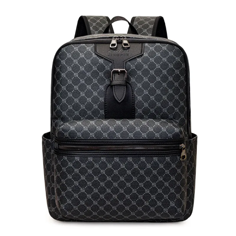 sacs à dos de luxe pour hommes, sac d'ordinateur de grande capacité de haute qualité, sac à bandoulière étanche en pu, sac d'école de style vintage
