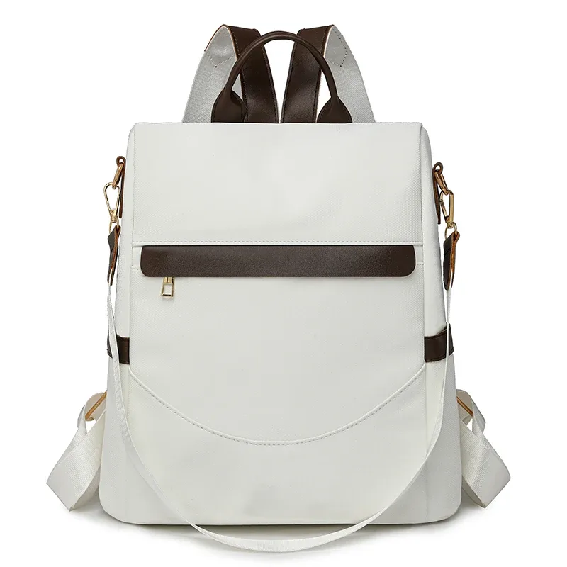 sac à bandoulière en cuir souple de grande capacité sr pour femme, sacoche antivol à la mode, rétro décontracté, polyvalent, simple