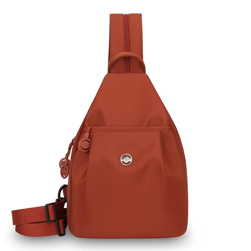 mini sac à dos léger pour femme, sac de poitrine en tissu oxford avec fonction antivol, sac à dos convertible simple, élégant et polyvalent