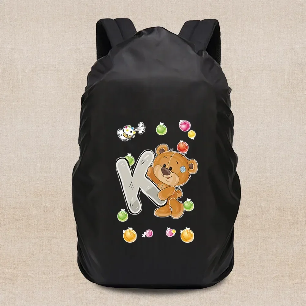housse de pluie portable légère, housse de voyage série ours 20-70l, sac à dos de camping, étanche à la poussière, accessoires de voyage
