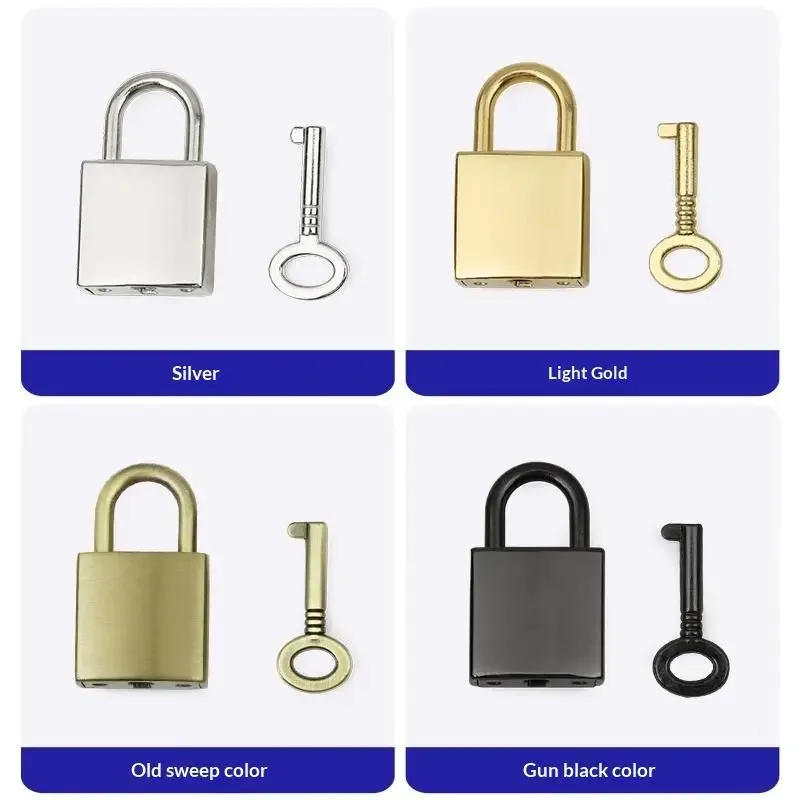 cadenas serrure tsa alliage zinc argent doré clair noir mat antique clé sécurité anti corrosion compact portable usage voyage