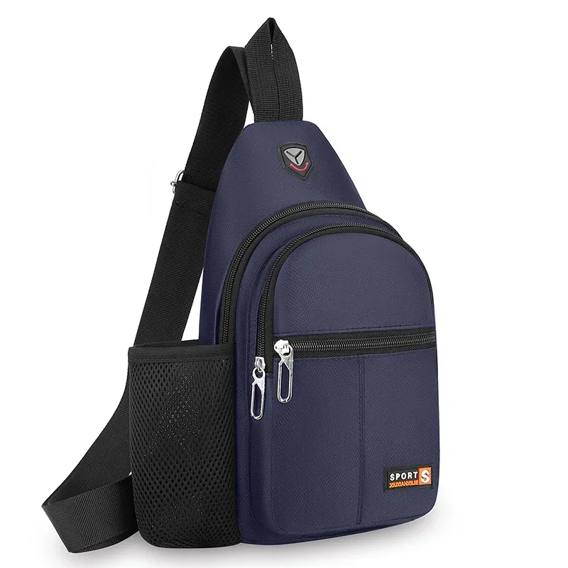 nouveau sac bandoulière imperméable, sac de poitrine tendance, sac multifonctionnel décontracté à une épaule avec porte-gobelet, sac à dos pour homme pour le voyage
