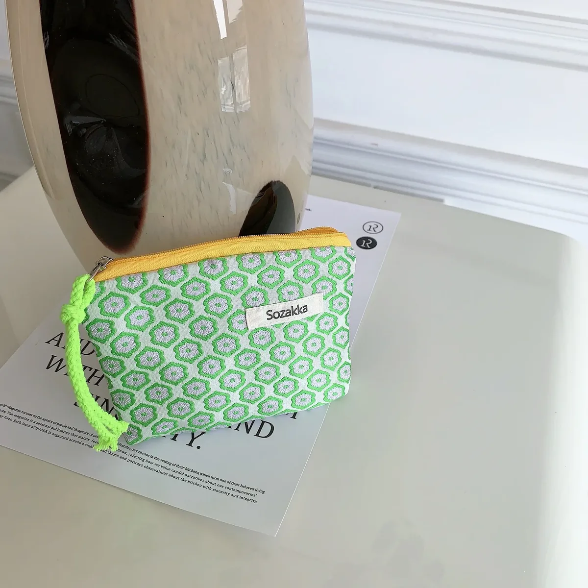 sac de rangement floral kawaii pour femmes, sac à main de voyage, sac à cosmétiques, sac à rouge à lèvres, porte-monnaie, sacs à main de maquillage mignons, portefeuille, étuis à crayons, sac en poudre