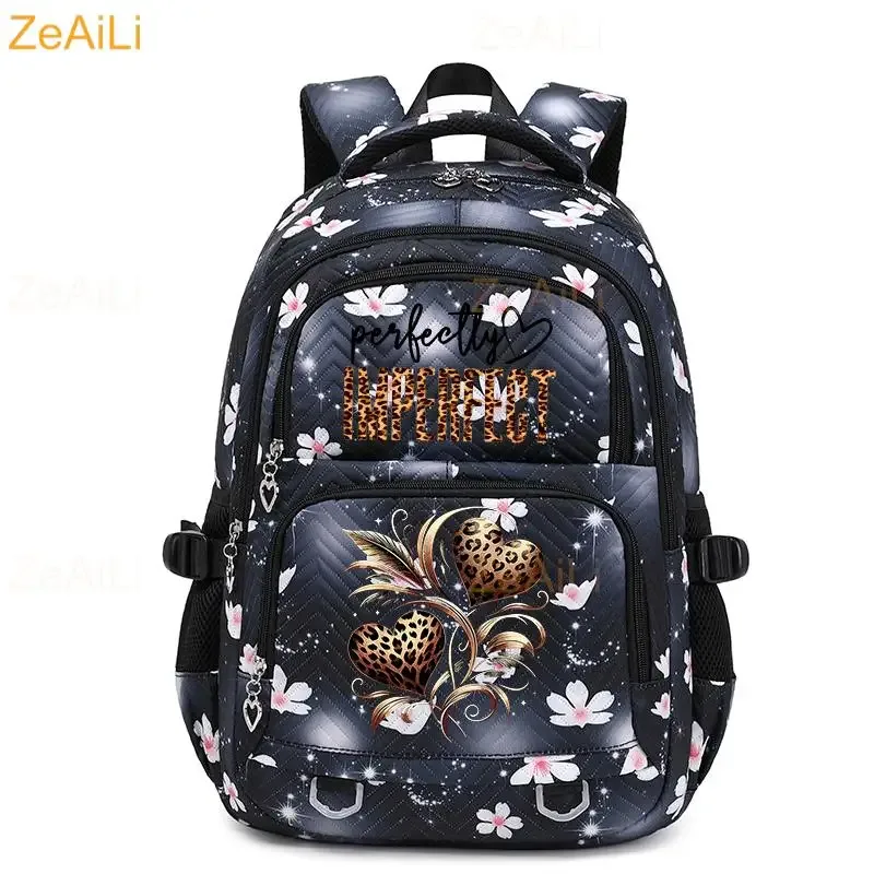 sac à dos imperméable pour femmes, motif libellule et floral, sac de voyage pour adolescentes, cartable pour adolescentes, mochila