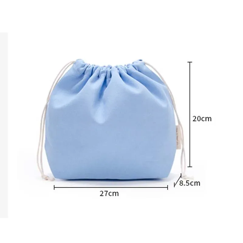 sacs à provisions en toile réutilisables pour femmes, sac de rangement de voyage, fourre-tout en coton, poudres à bijoux, poches à soupe, proximité solide, 27x20cm