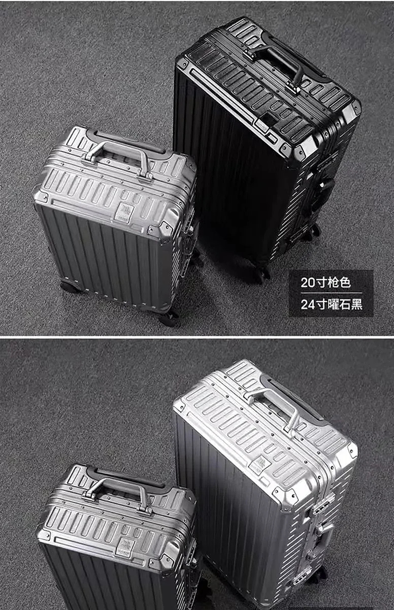 valise little diamond, cadre en aluminium massif, boîte de voyage résistante aux rayures et à l'usure, valise rigide, valise de cabine silencieuse, universelle