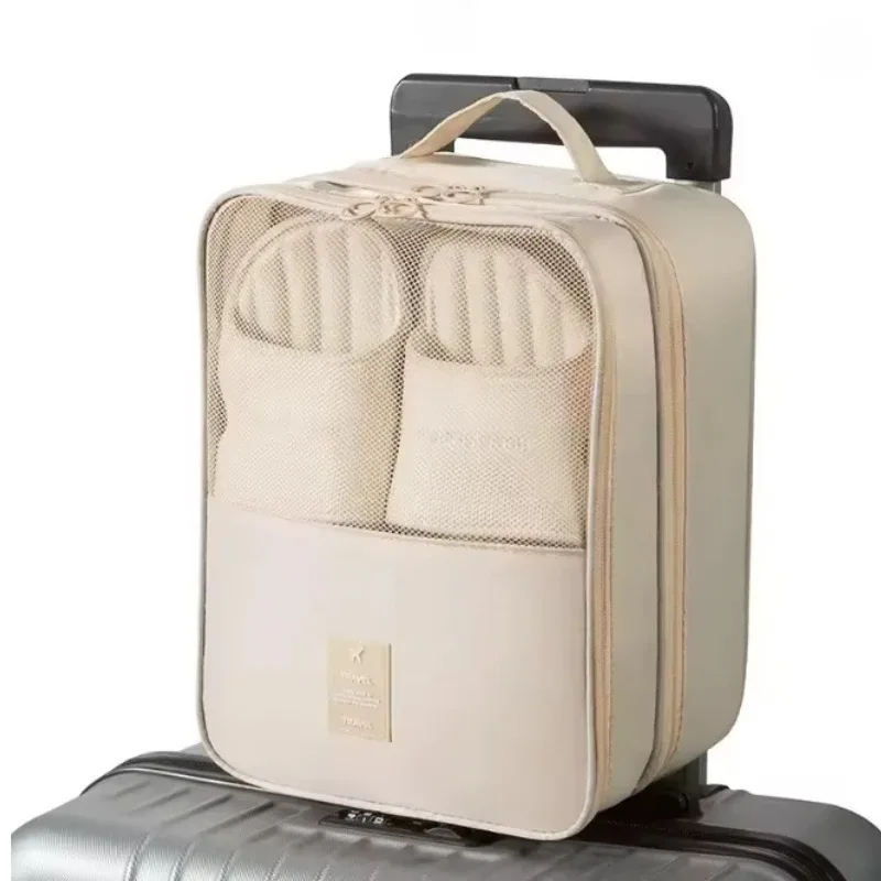 sac de rangement pour chaussures de voyage, sac de rangement en maille respirante diagonale lavée, pour plusieurs paires de chaussures, boîte à chaussures portable pour les voyages d'affaires
