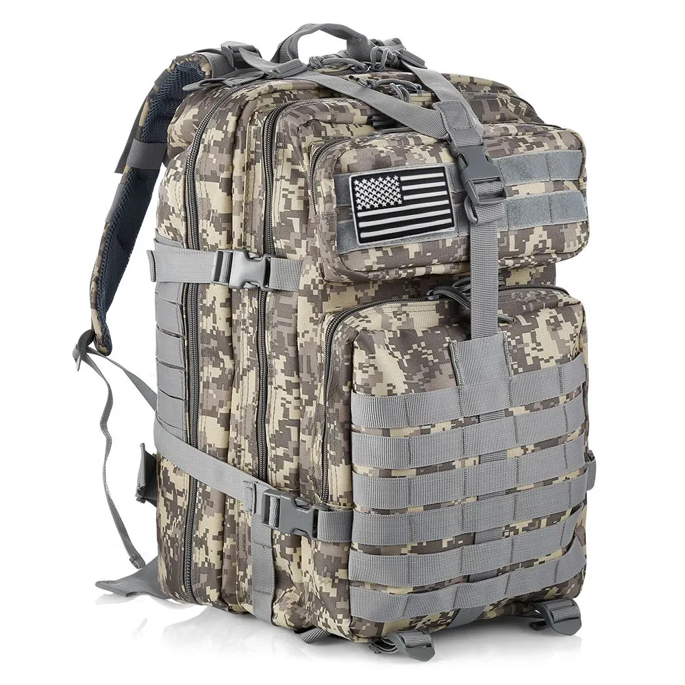 sac dos oxford université camouflage multicolore bandes marron vert taille grande capacité voyage sport