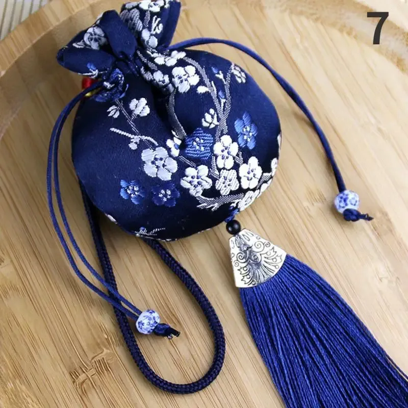 sachet vintage brocart hanfu accessoires voiture accrocher intérieur portable sachet bijoux sac de rangement
