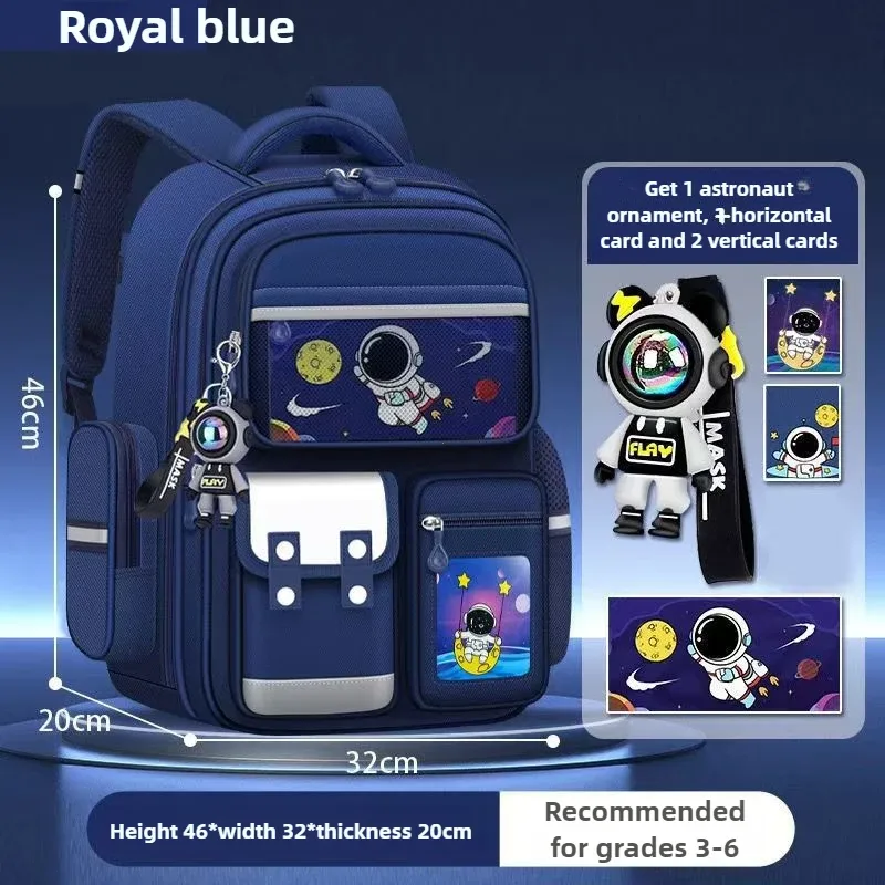 sac à dos d'astronaute de dessin animé, cartable de grande capacité de 3e à 6e année, sac d'école étanche pour l'extérieur, sac à dos pour étudiant starryscky mohilas