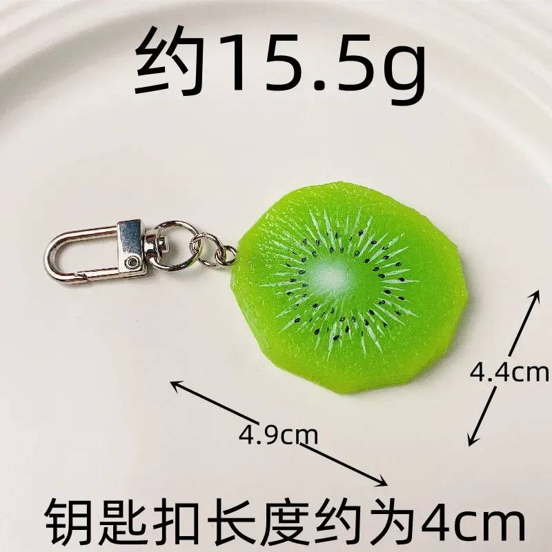 porte-clés réaliste en forme de fruit 3d avec fermoir métallique ouvrable pour sac à main, sac à dos, cadeaux d'été et accessoires de tous les jours.