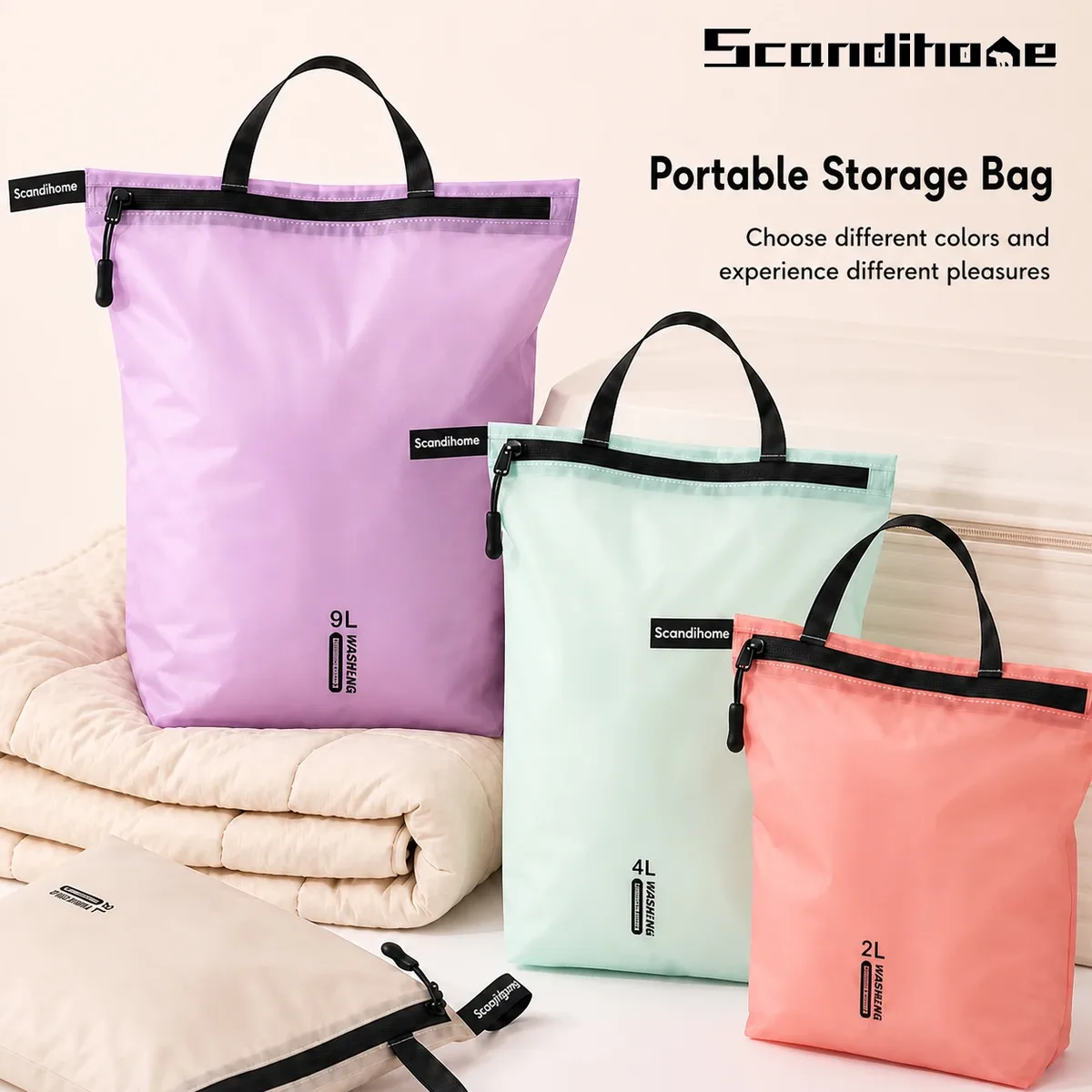 sac à main de voyage étanche, pochette de rangement légère pour vêtements, sac à fermeture éclair pour articles de toilette, chaussettes, sous-vêtements, bagages